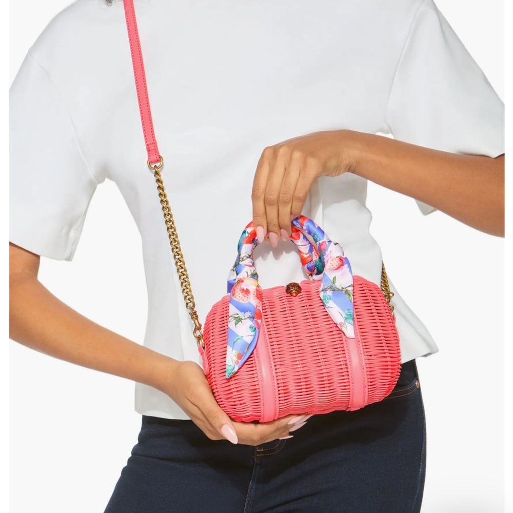 NWT Kurt Geiger Coral Crossbody Bag with Floral Scarf - Picture 5 of 5